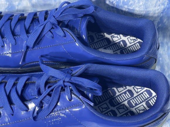 Puma Basket Patent Ice Fade (Men’s Size 13) Athletic Casual Sneaker Shoe Blue - Picture 5 of 8